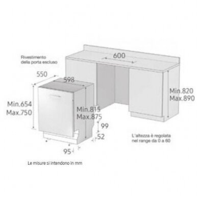 Indaplovė Samsung DW60R7050BB 3