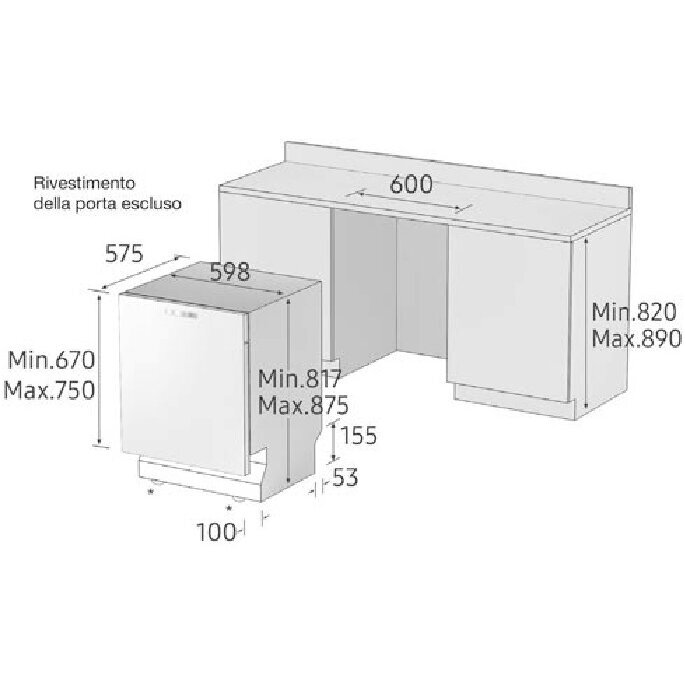 Indaplovė Samsung DW60M6070IB 3