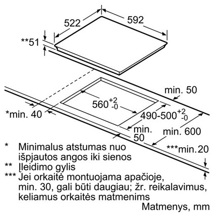 Kaitlentė Bosch PXE651FC1E 3 Kaitlentė Bosch PXE651FC1E 3