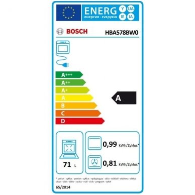 Orkaitė Bosch HBA578BW0 2