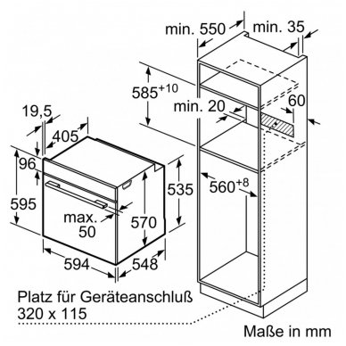 Orkaitė Bosch HBA578BW0 3