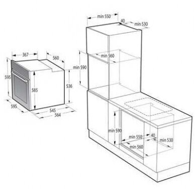 Orkaitė Gorenje BPS6737E07B 2