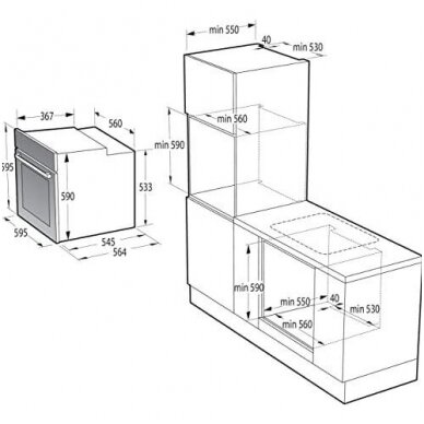 Orkaitė Gorenje BSA6747DGWI 4