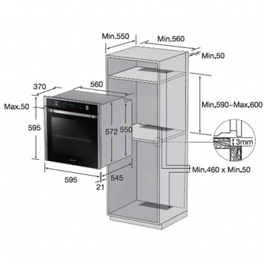 Orkaitė Samsung NV75J7570RS 3 Orkaitė Samsung NV75J7570RS 3