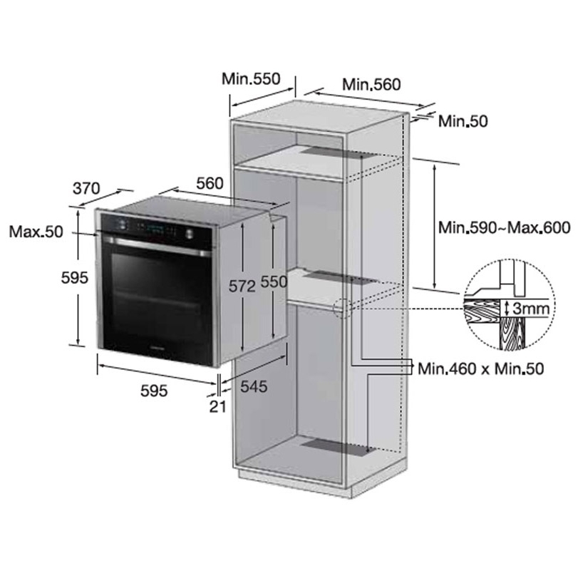 Orkaitė Samsung NV75J7570RS 3 Orkaitė Samsung NV75J7570RS 3