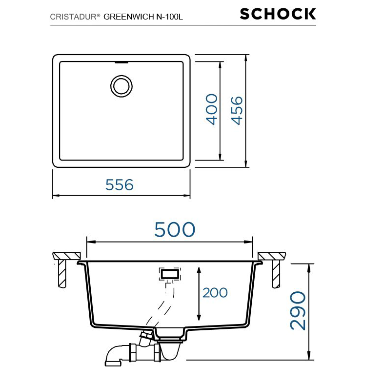 Plautuvės Schock Greenwich N-100L (spalvų pasirinkimas) 1 Plautuvės Schock Greenwich N-100L (spalvų pasirinkimas) 1