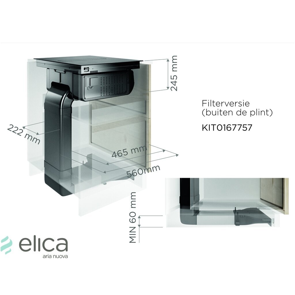 Priedas recirkuliacijai Elica KIT0167757 1 Priedas recirkuliacijai Elica KIT0167757 1