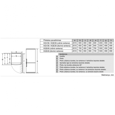 Šaldytuvai Bosch KGE398IBP 2 Šaldytuvai Bosch KGE398IBP 2