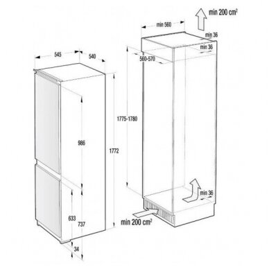 Šaldytuvai Gorenje NRKI4182A1 4