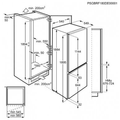 Šaldytuvas Electrolux ENS6TE19S 1 Šaldytuvas Electrolux ENS6TE19S 1