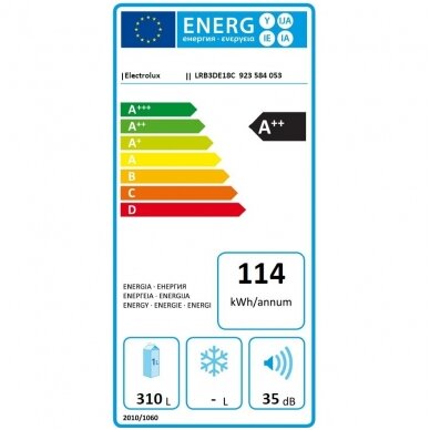 Šaldytuvas Electrolux LRB3DE18C 1 Šaldytuvas Electrolux LRB3DE18C 1