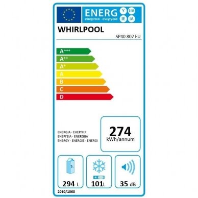 Šaldytuvas Whirlpool SP40 802 EU 2 2 Šaldytuvas Whirlpool SP40 802 EU 2 2