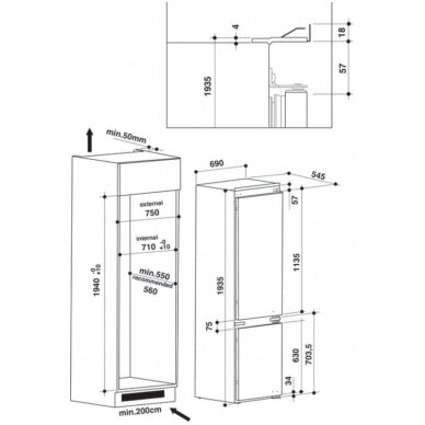 Šaldytuvas Whirlpool SP40 802 EU 2 3 Šaldytuvas Whirlpool SP40 802 EU 2 3
