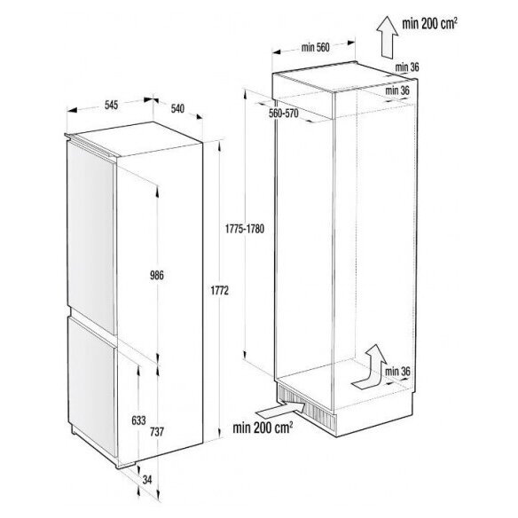 Šaldytuvai Gorenje NRKI4182A1 4 Šaldytuvai Gorenje NRKI4182A1 4