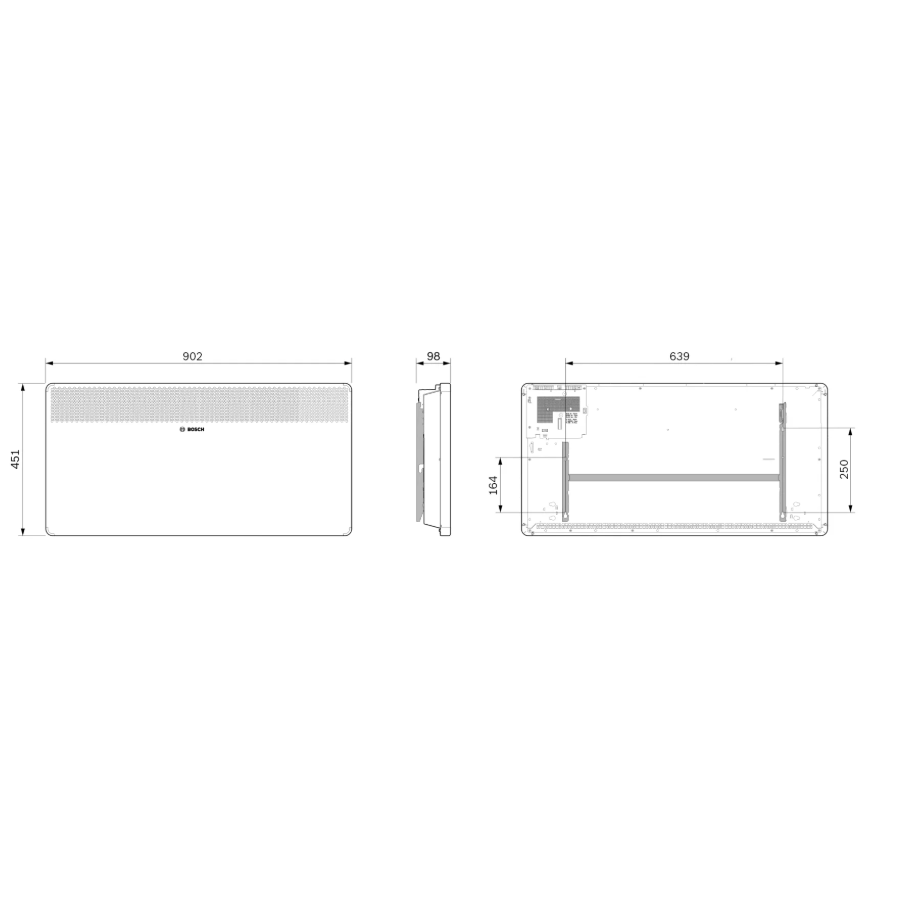 Sieninis konvekcinis šildytuvas Bosch HC 4000-25 5